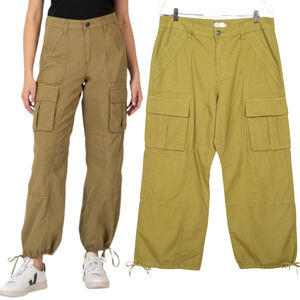 KUT FROM THE KLOTH Olive Erika Mid Rise Utility Cargo Pant Cinched Women's 12